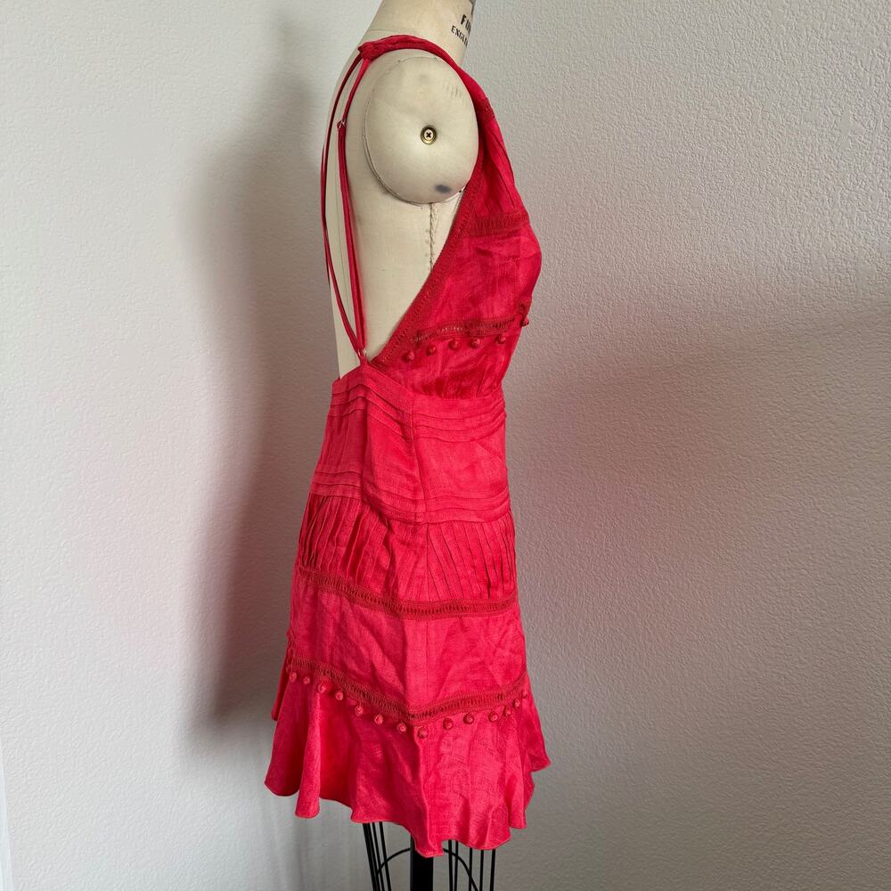 IRO Paris | NWT "Pavi" Mini Dress with Open Back and Pom Pom Details Size 36 - Picture 2 of 11